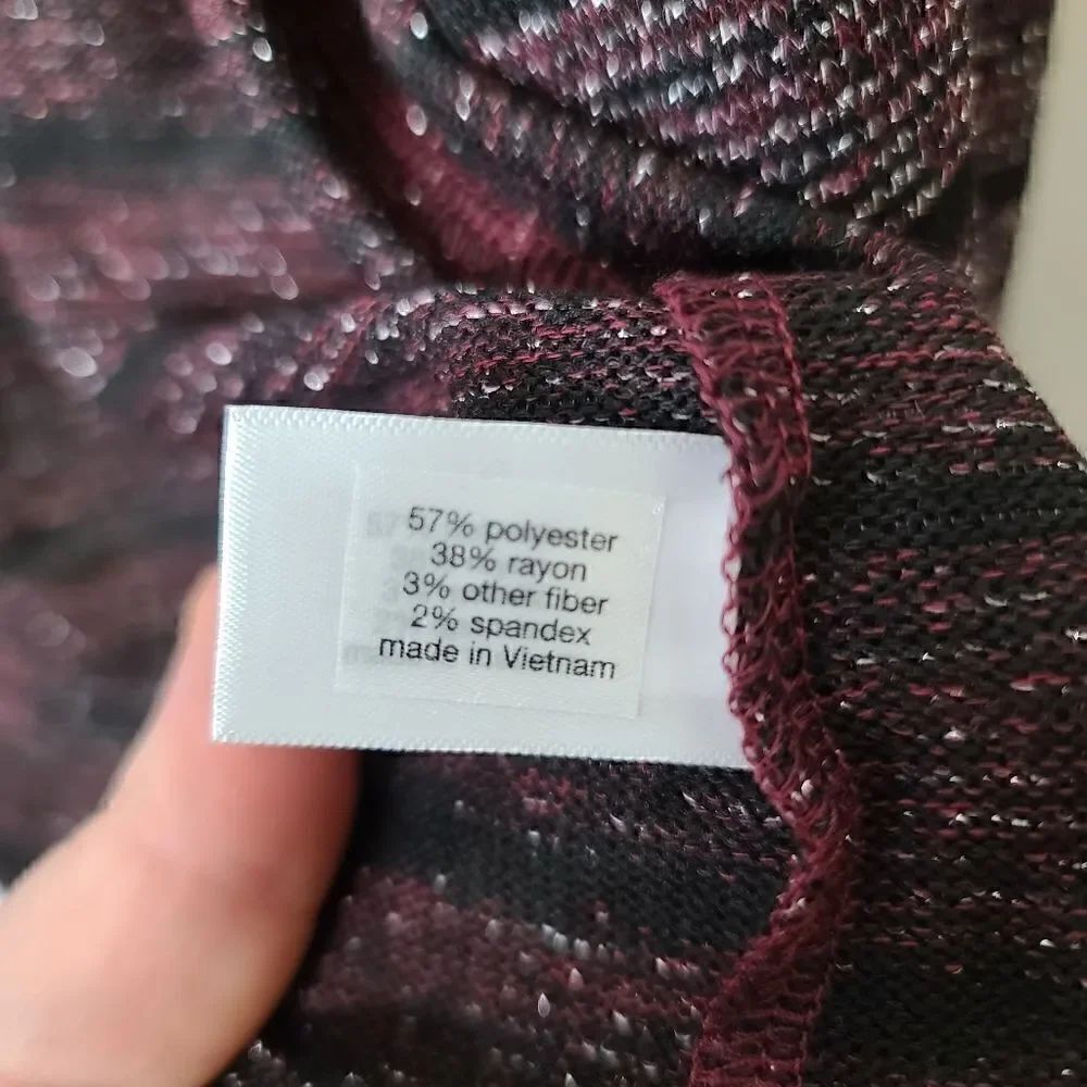 10W 12W Silver Metallic Open Front Cardigan Layers - Picture 4 of 7